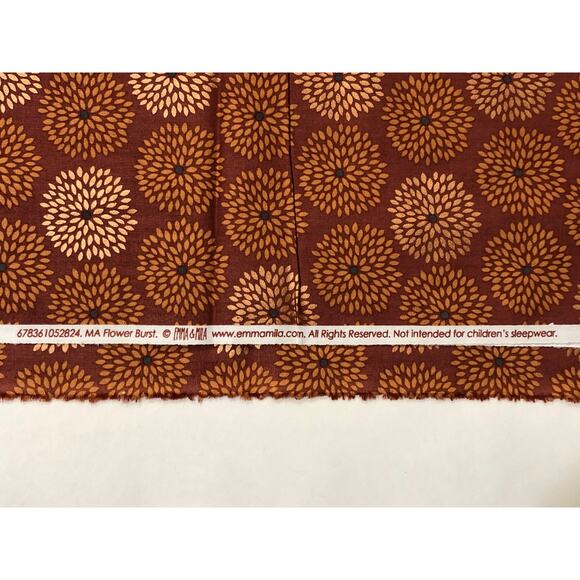 Marsala Metallic Copper Flower Burst, Emma & Mila by Camelot Collection 1.5 yard - Picture 8 of 9